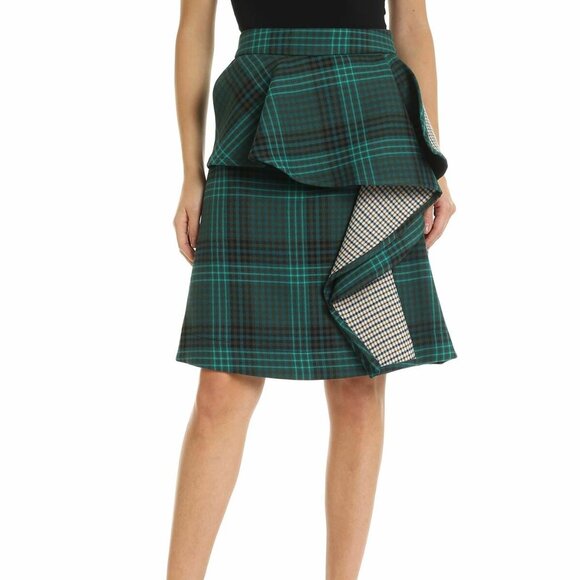 See by Chloé Green tartan print skirt size 40 - Picture 1 of 11